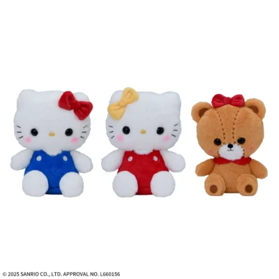 ゆるかわ 三麗鷗 復古回憶 絨毛玩偶“Hello Kitty&咪咪&Tiny Chum”