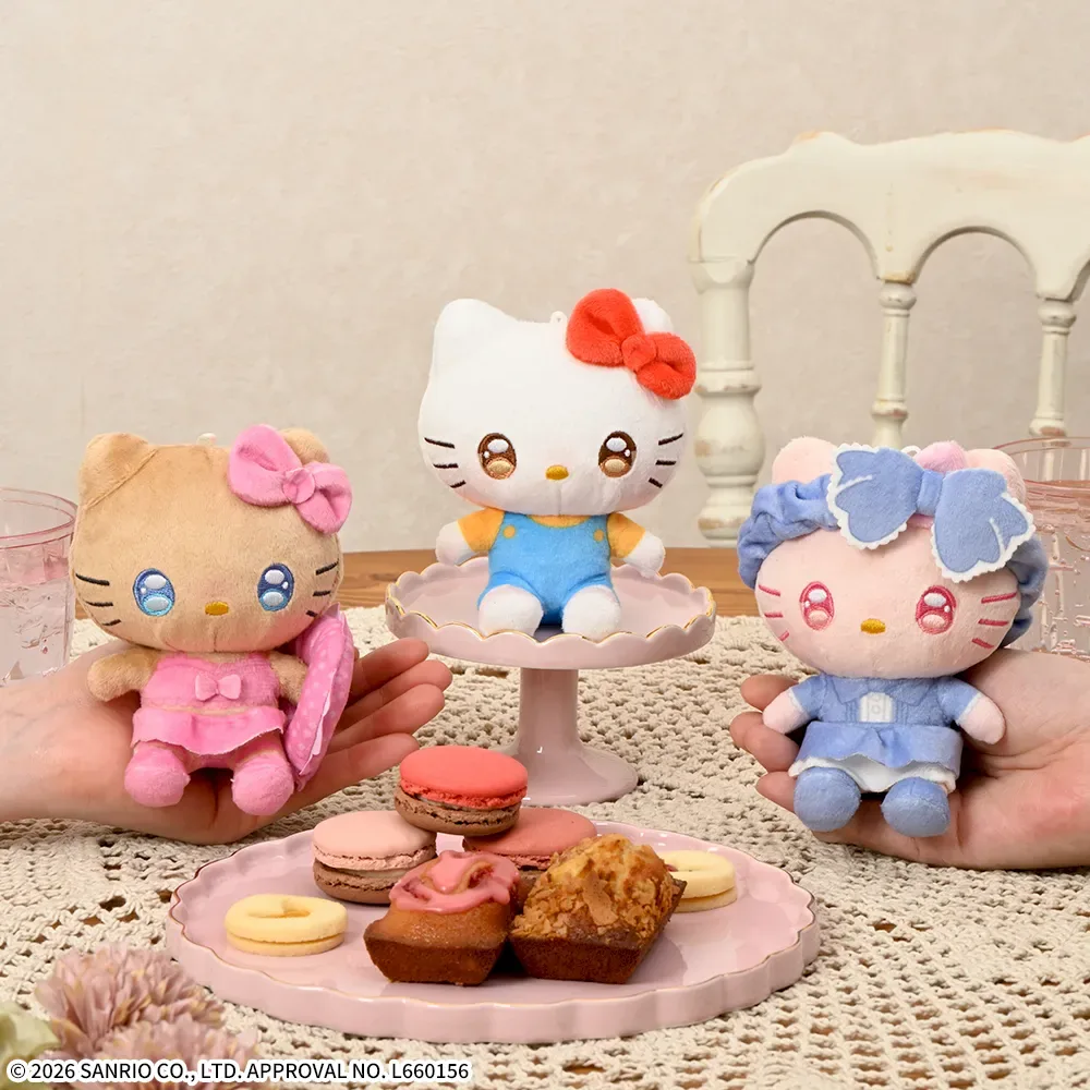 ゆるかわ 三麗鷗 あいぬい 迷你絨毛玩偶“Hello Kitty”