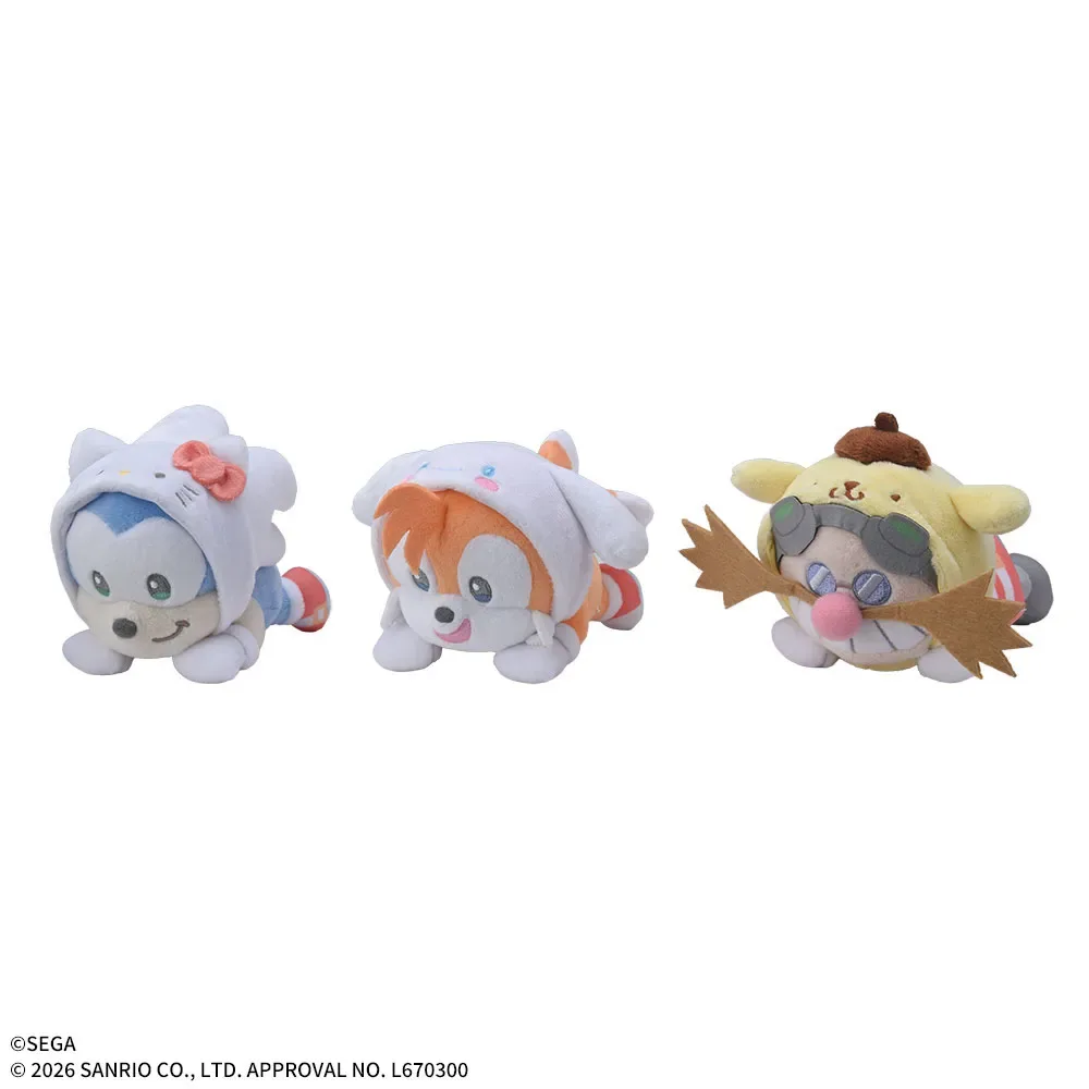 音速小子×Sanrio characters 趴姿 迷你絨毛玩偶 Vol.1